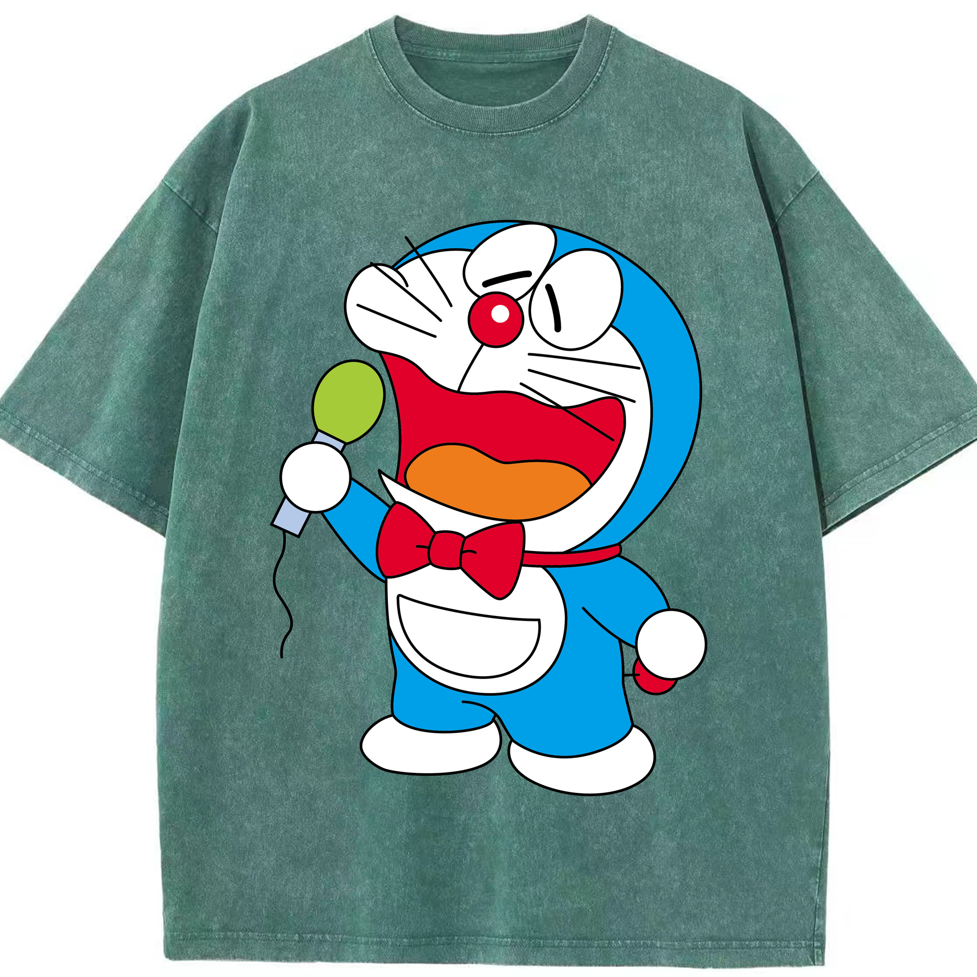 （画像用） ドラえもん Doraemon 綿100% ヴィンテージ風 半袖Tシャツ（フロントプリント）